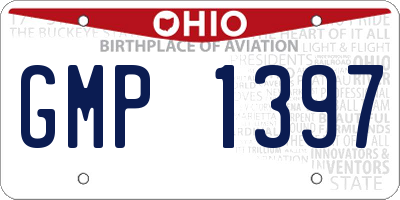 OH license plate GMP1397