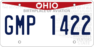 OH license plate GMP1422