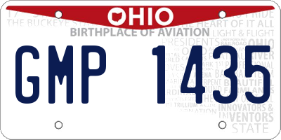 OH license plate GMP1435
