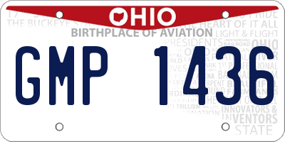 OH license plate GMP1436