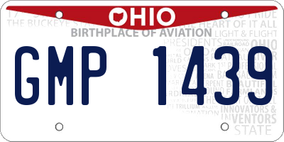 OH license plate GMP1439