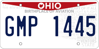 OH license plate GMP1445