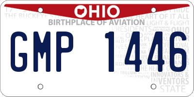 OH license plate GMP1446