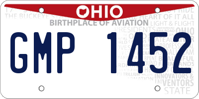 OH license plate GMP1452