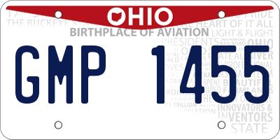 OH license plate GMP1455