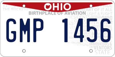 OH license plate GMP1456