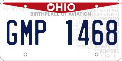 OH license plate GMP1468
