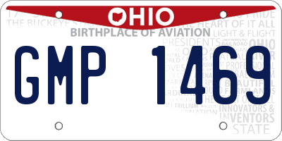 OH license plate GMP1469