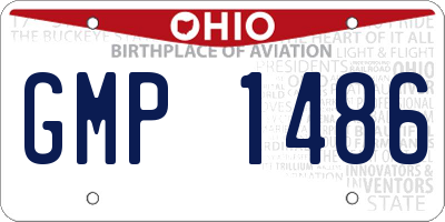 OH license plate GMP1486