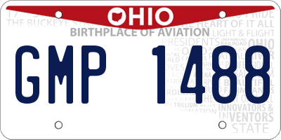 OH license plate GMP1488