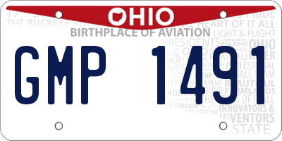 OH license plate GMP1491