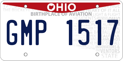 OH license plate GMP1517