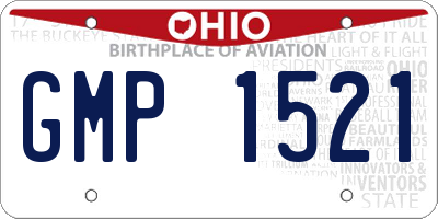 OH license plate GMP1521