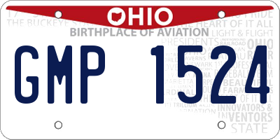 OH license plate GMP1524
