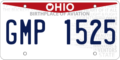 OH license plate GMP1525