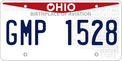 OH license plate GMP1528