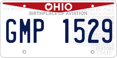 OH license plate GMP1529