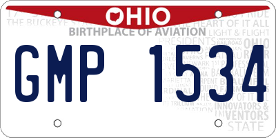 OH license plate GMP1534