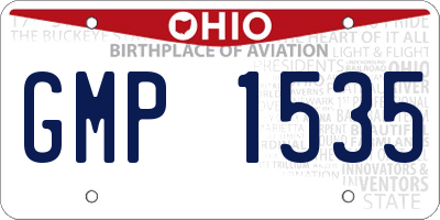 OH license plate GMP1535