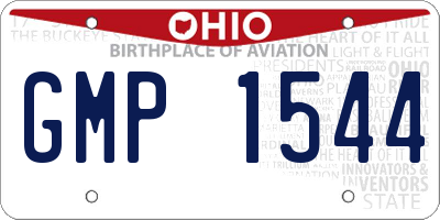 OH license plate GMP1544