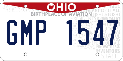 OH license plate GMP1547