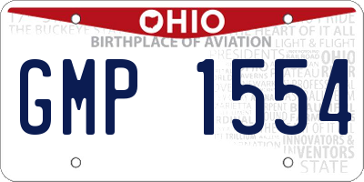 OH license plate GMP1554