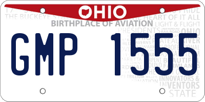 OH license plate GMP1555