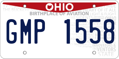 OH license plate GMP1558