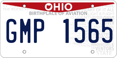 OH license plate GMP1565