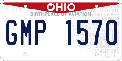 OH license plate GMP1570
