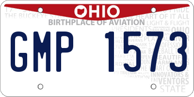 OH license plate GMP1573