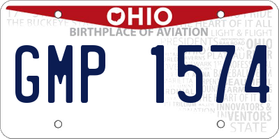 OH license plate GMP1574