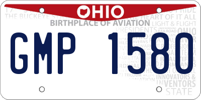 OH license plate GMP1580
