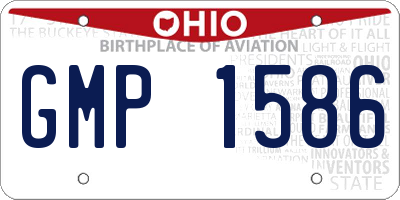 OH license plate GMP1586