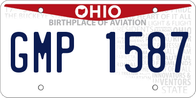 OH license plate GMP1587