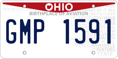 OH license plate GMP1591
