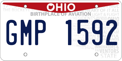 OH license plate GMP1592