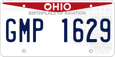 OH license plate GMP1629