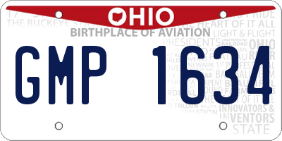 OH license plate GMP1634