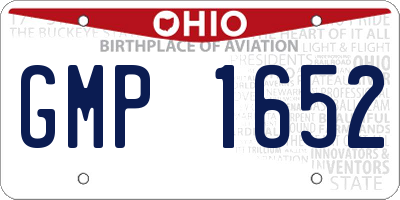 OH license plate GMP1652