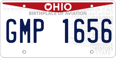 OH license plate GMP1656