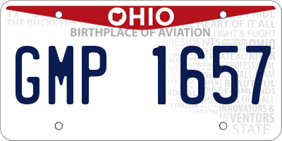 OH license plate GMP1657