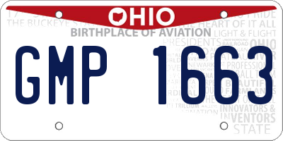 OH license plate GMP1663
