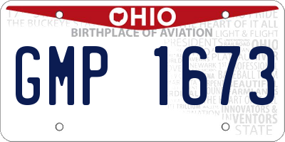 OH license plate GMP1673