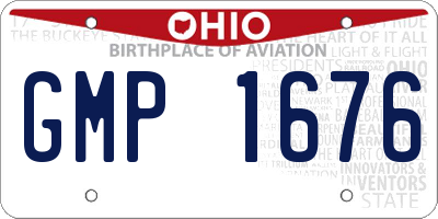 OH license plate GMP1676