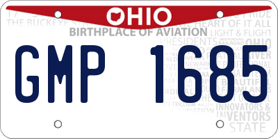 OH license plate GMP1685