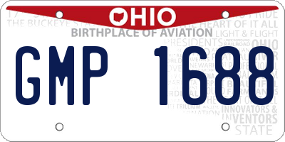 OH license plate GMP1688