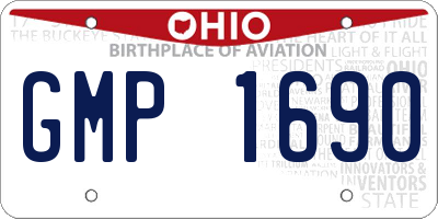 OH license plate GMP1690