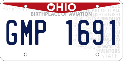 OH license plate GMP1691