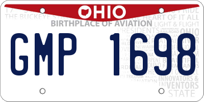 OH license plate GMP1698